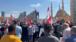 مظاهرات احتجاجية وسط بيروت تنديدا بالحرب الإسرائيلية
